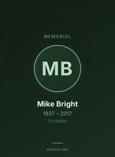 Memorial portrait of Mike Bright