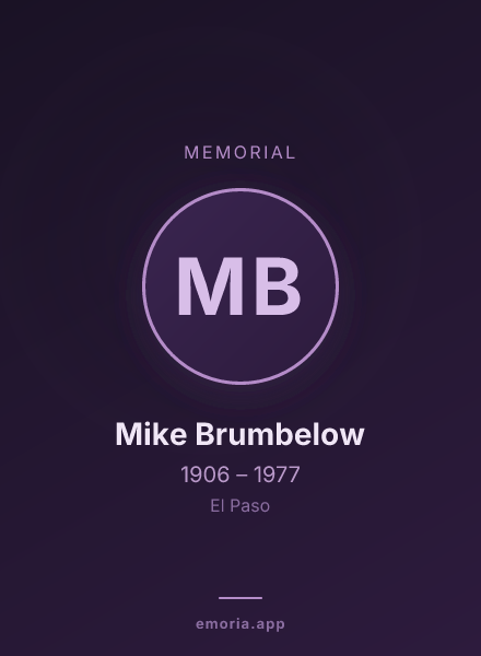 Memorial portrait of Mike Brumbelow