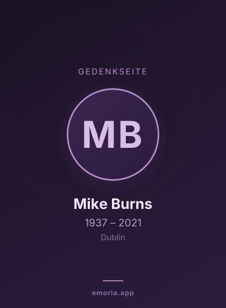 Gedenkportrait von Mike Burns