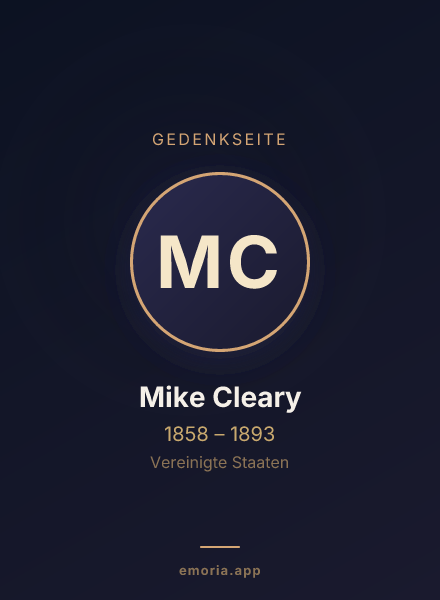 Gedenkportrait von Mike Cleary
