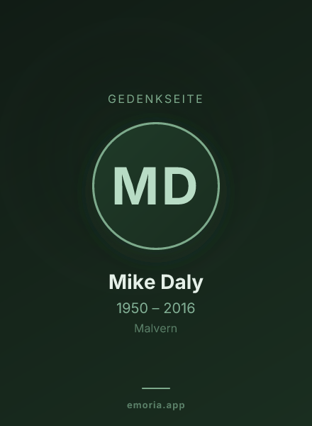 Gedenkportrait von Mike Daly