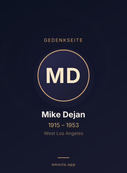 Gedenkportrait von Mike Dejan