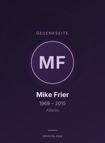 Gedenkportrait von Mike Frier