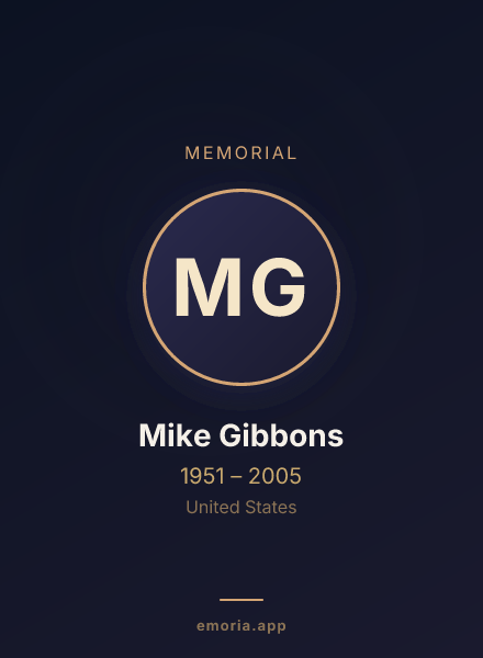 Memorial portrait of Mike Gibbons