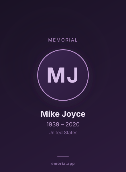 Memorial portrait of Mike Joyce