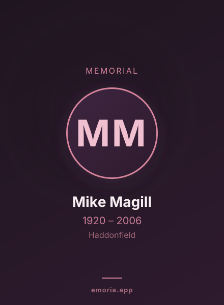 Memorial portrait of Mike Magill