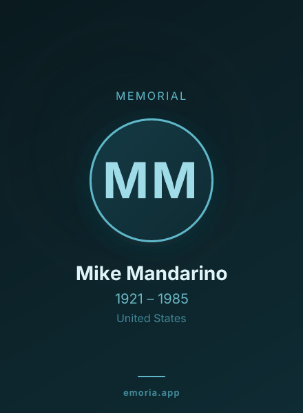 Memorial portrait of Mike Mandarino