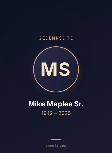 Gedenkportrait von Mike Maples Sr.