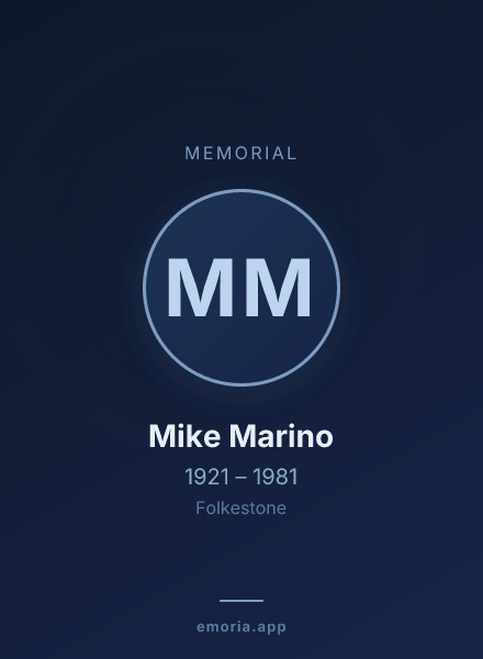 Memorial portrait of Mike Marino