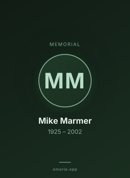 Memorial portrait of Mike Marmer
