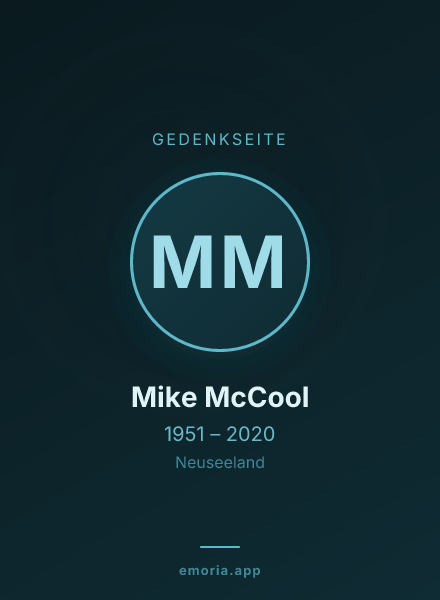 Gedenkportrait von Mike McCool