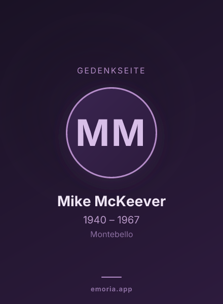 Gedenkportrait von Mike McKeever