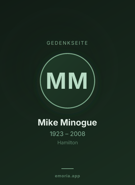 Gedenkportrait von Mike Minogue