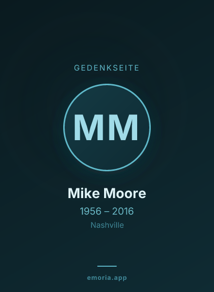 Gedenkportrait von Mike Moore