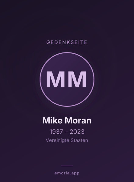 Gedenkportrait von Mike Moran