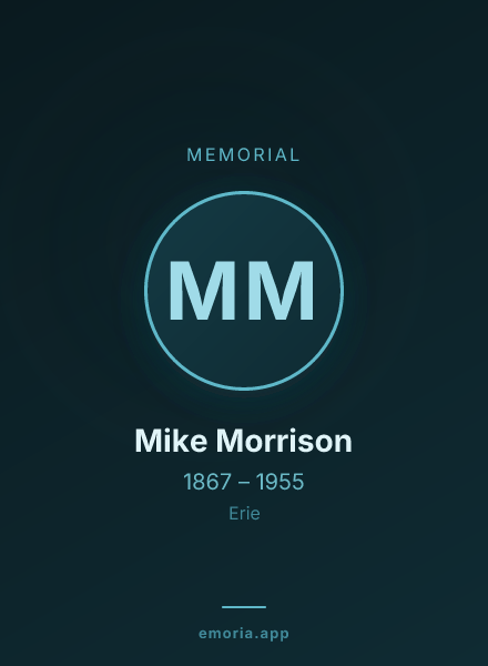 Memorial portrait of Mike Morrison