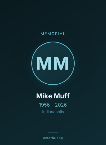Memorial portrait of Mike Muff