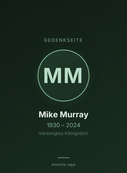 Gedenkportrait von Mike Murray