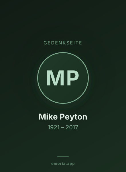 Gedenkportrait von Mike Peyton