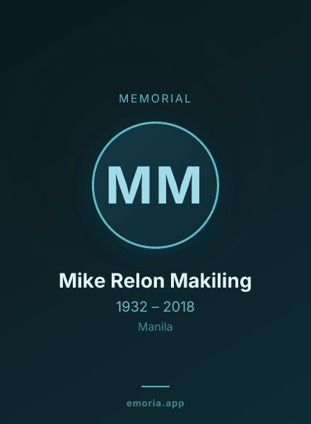 Memorial portrait of Mike Relon Makiling