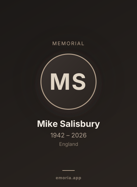 Memorial portrait of Mike Salisbury