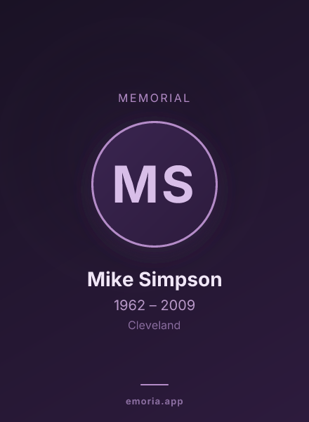 Memorial portrait of Mike Simpson