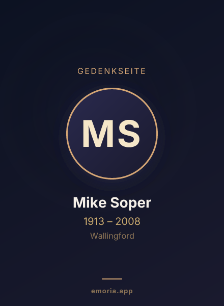 Gedenkportrait von Mike Soper