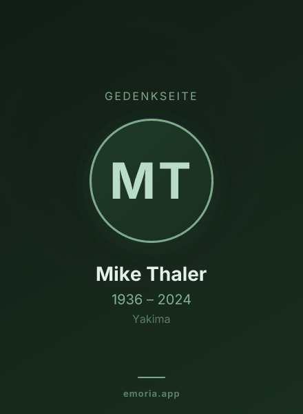 Gedenkportrait von Mike Thaler