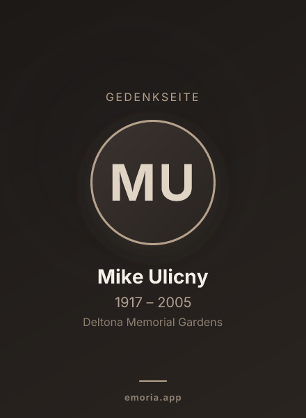 Gedenkportrait von Mike Ulicny
