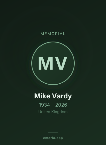 Memorial portrait of Mike Vardy