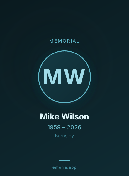 Memorial portrait of Mike Wilson