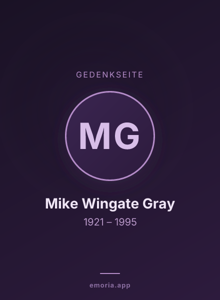 Gedenkportrait von Mike Wingate Gray