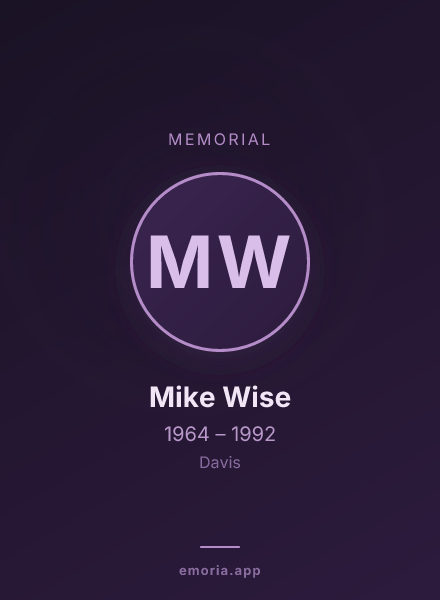 Memorial portrait of Mike Wise