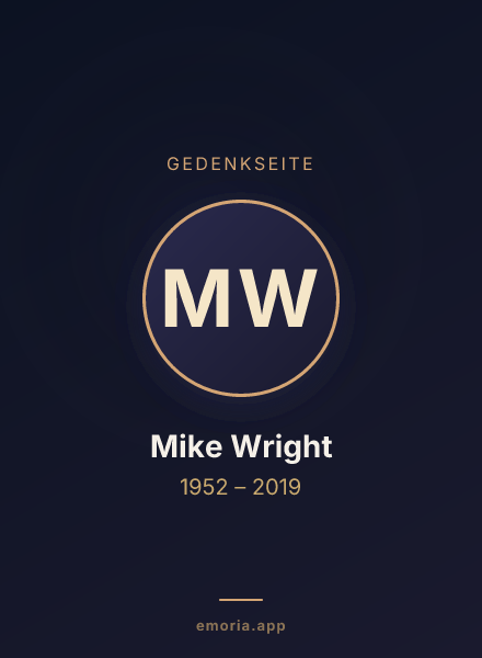 Gedenkportrait von Mike Wright