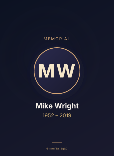 Memorial portrait of Mike Wright