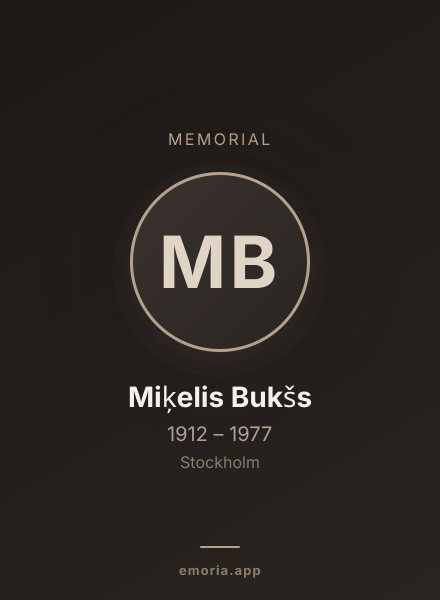 Memorial portrait of Miķelis Bukšs