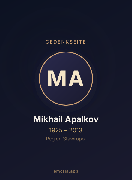 Gedenkportrait von Mikhail Apalkov
