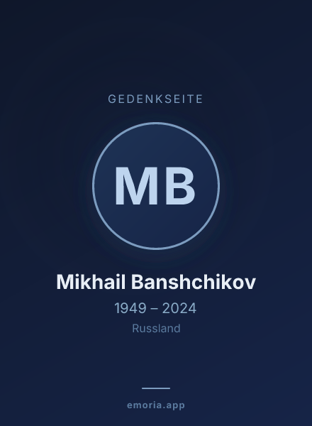 Gedenkportrait von Mikhail Banshchikov