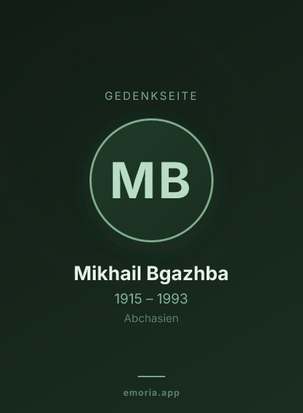 Gedenkportrait von Mikhail Bgazhba