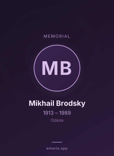 Memorial portrait of Mikhail Brodsky