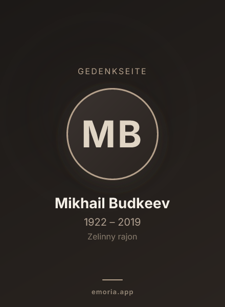 Gedenkportrait von Mikhail Budkeev