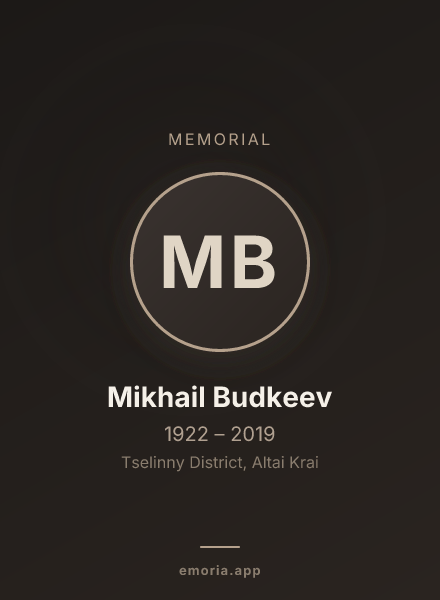 Memorial portrait of Mikhail Budkeev
