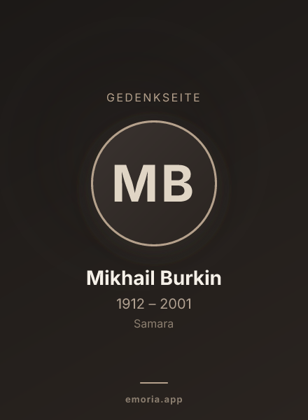 Gedenkportrait von Mikhail Burkin