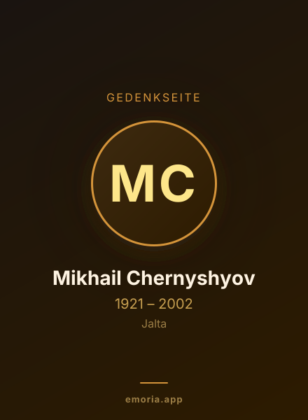 Gedenkportrait von Mikhail Chernyshyov