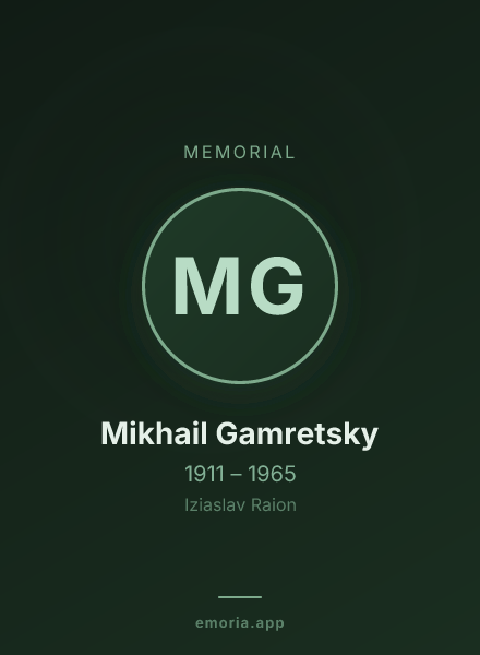 Memorial portrait of Mikhail Gamretsky