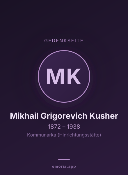 Gedenkportrait von Mikhail Grigorevich Kusher