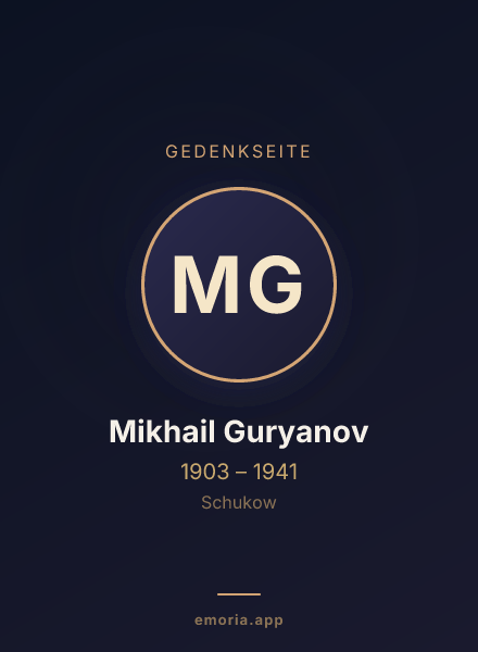 Gedenkportrait von Mikhail Guryanov