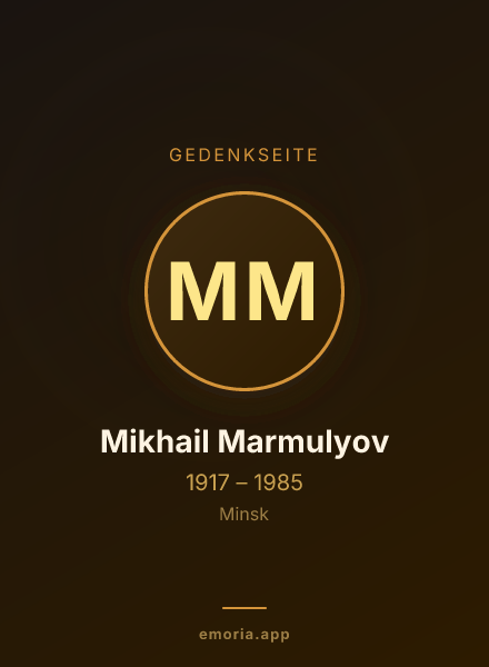 Gedenkportrait von Mikhail Marmulyov
