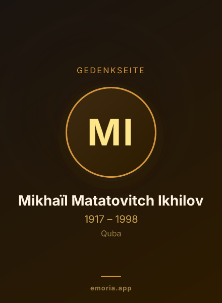 Gedenkportrait von Mikhaïl Matatovitch Ikhilov