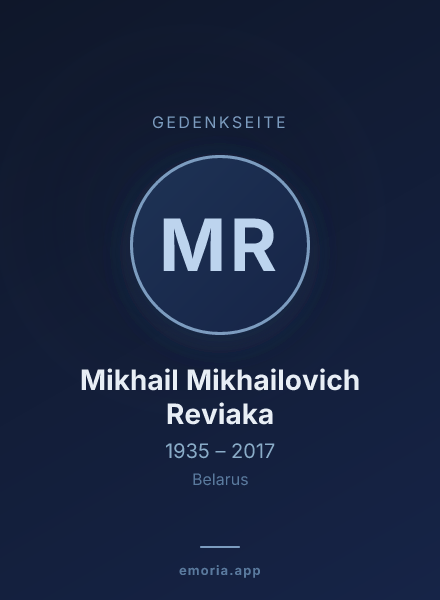 Gedenkportrait von Mikhail Mikhailovich Reviaka